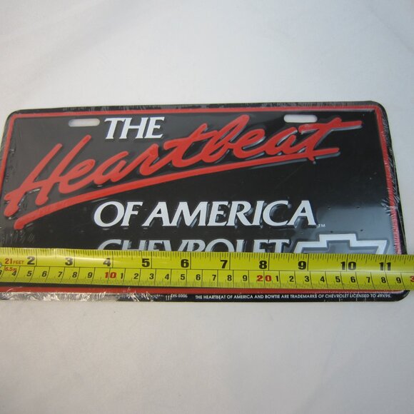 The Heartbeat of America Embossed Metal Auto Car Plate / Tag 6" x 12" - New - Picture 4 of 6